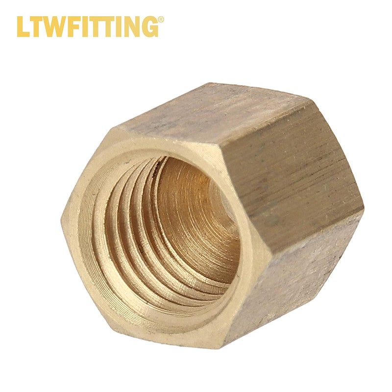LTWFITTING Assortment Kit Tube OD 1/8" 3/16" 1/4" 5/16" 3/8" Brass Compression Nut Set (Pack of 125) - Image 2